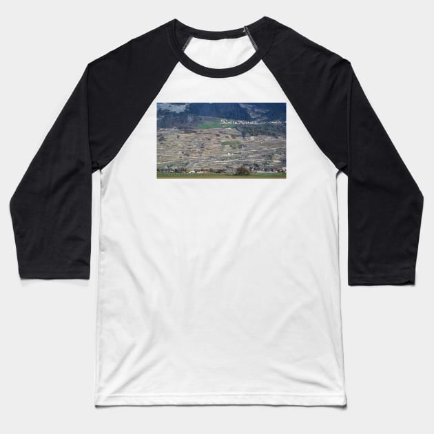 Swiss Landscape. Canton Valais. Baseball T-Shirt by IgorPozdnyakov